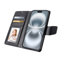 iPhone 17 Hanman PU Flip Leather Wallet Case-Black
