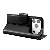 iPhone 17 Pro Max Hanman PU Flip Leather Wallet Case -Black
