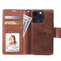 Hanman 2 in 1 Detachable Magnetic Flip Leather Wallet Cover Case
