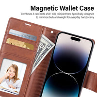 Hanman 2 in 1 Detachable Magnetic Flip Leather Wallet Cover Case
