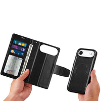 iPhone 17 Air Hanman 2 in 1 Detachable Flip Leather Wallet Case With Magnetic Ring
