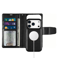 iPhone 17 Pro Max Hanman 2 in 1 Detachable Flip Leather Wallet Case With Magnetic Ring
