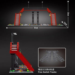 MOULDKING 12008 World Railway Railroad Crossing with 655 pieces