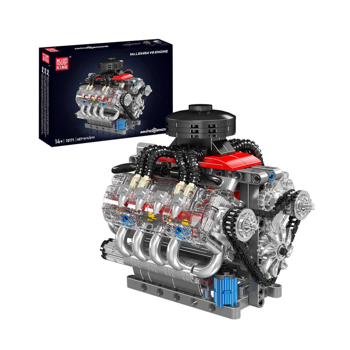 Mould King 10171 Kit Motore A Benzina MOC In Mattoncini - Modello Da Costruzione 487 Pezzi Per Adulti E Ragazzi - 4
