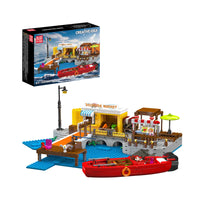 Mould King 10186 Harbor Dockside Market Building Set | 869 Pcs
