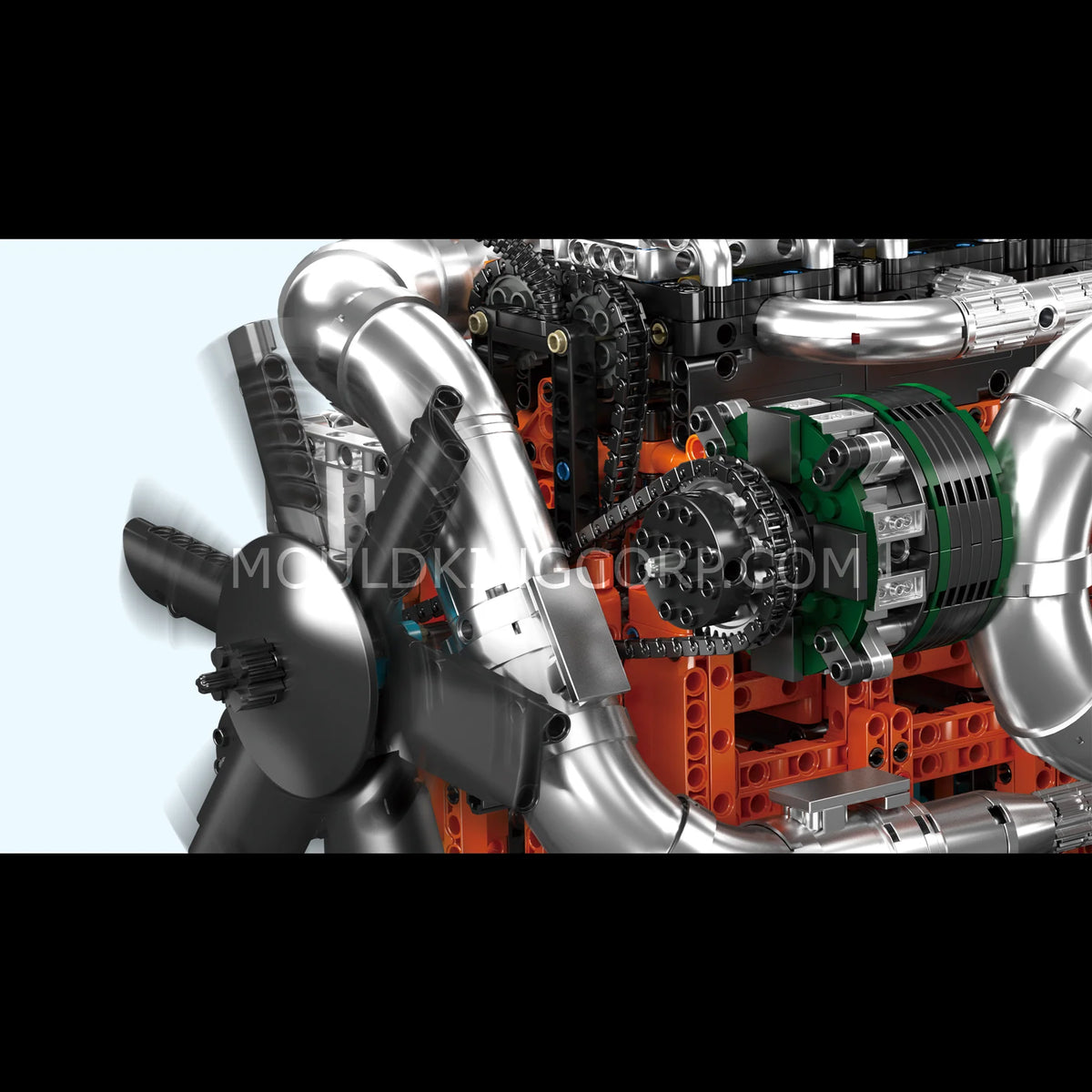 Mould King 10200 Inline-6 Truck Engine & Transmission Building Set | 3 ...