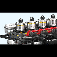 Mould King 10209 Inline 6-Cylinder Aircraft Carrier Engine Building Set | 3,222 Pcs
