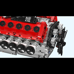 Mould King 10210 Motorized V12 Naturally Aspirated Engine Model Building Block Set | 1,366 Pcs