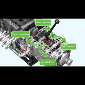 Mould King 10212 Motorized Rotary Engine Model Building Set | 1,130 Pcs