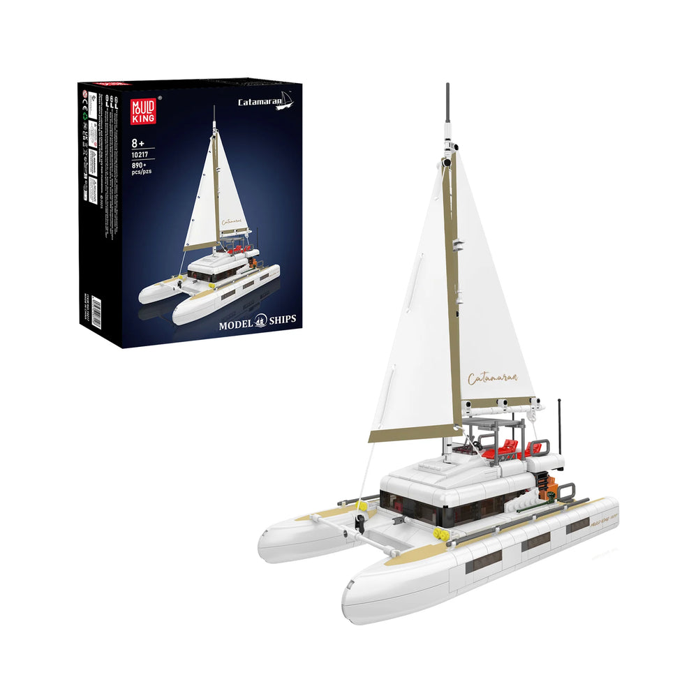 Mould King 10217 Catamaran Sailboat Model Building Set | 890 Pcs