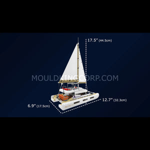 Mould King 10217 Catamaran Sailboat Model Building Set | 890 Pcs