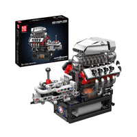 Mould King 10225 American Muscle Car V8 Engine with Gearbox Building Set | 855 Pcs
