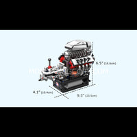 Mould King 10225 American Muscle Car V8 Engine with Gearbox Building Set | 855 Pcs
