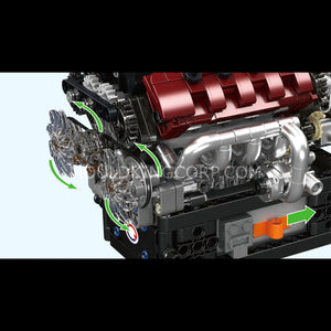 Mould King 10227 V8 Engine with Transmission Building Block Set | 787 Pcs