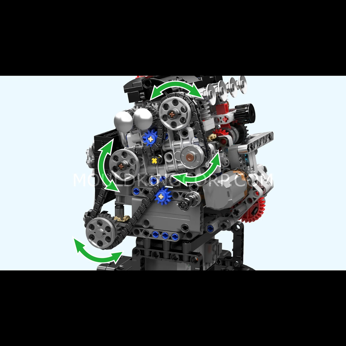 MOULD KING 10235 MMC Engine Läuft Motor Bausatz Klemmbausteine Modell Spielzeug EUR 54,99
