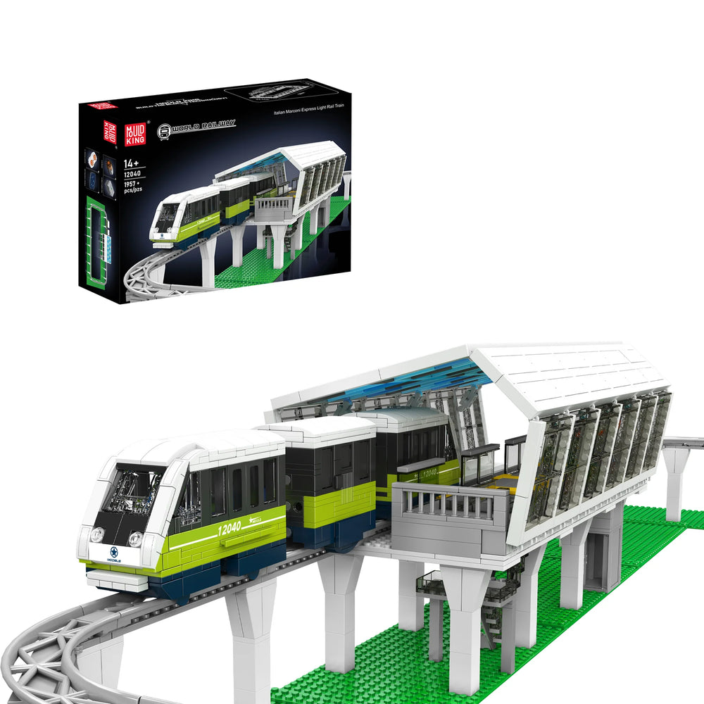 Mould King 12040 Italian Marconi Express Light Rail Train Building Set | 1,957 Pcs