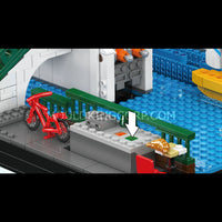 Mould King 16068 Northern Europe Town Folding Bridge Building Set | 2,066 Pcs
