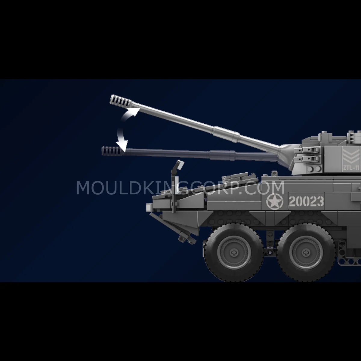 Mould King 20023 ZTL-11 Wheeled Assault Vehicle Building Set | 1,293 P ...