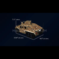 Mould King 20047 Remote-Controlled Desert Tracked Humvee Building Set | 2,094 Pcs
