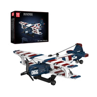 Mould King 24066 American Racing Biplane Building Set | 540 Pcs
