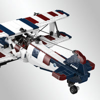 Mould King 24066 American Racing Biplane Building Set | 540 Pcs
