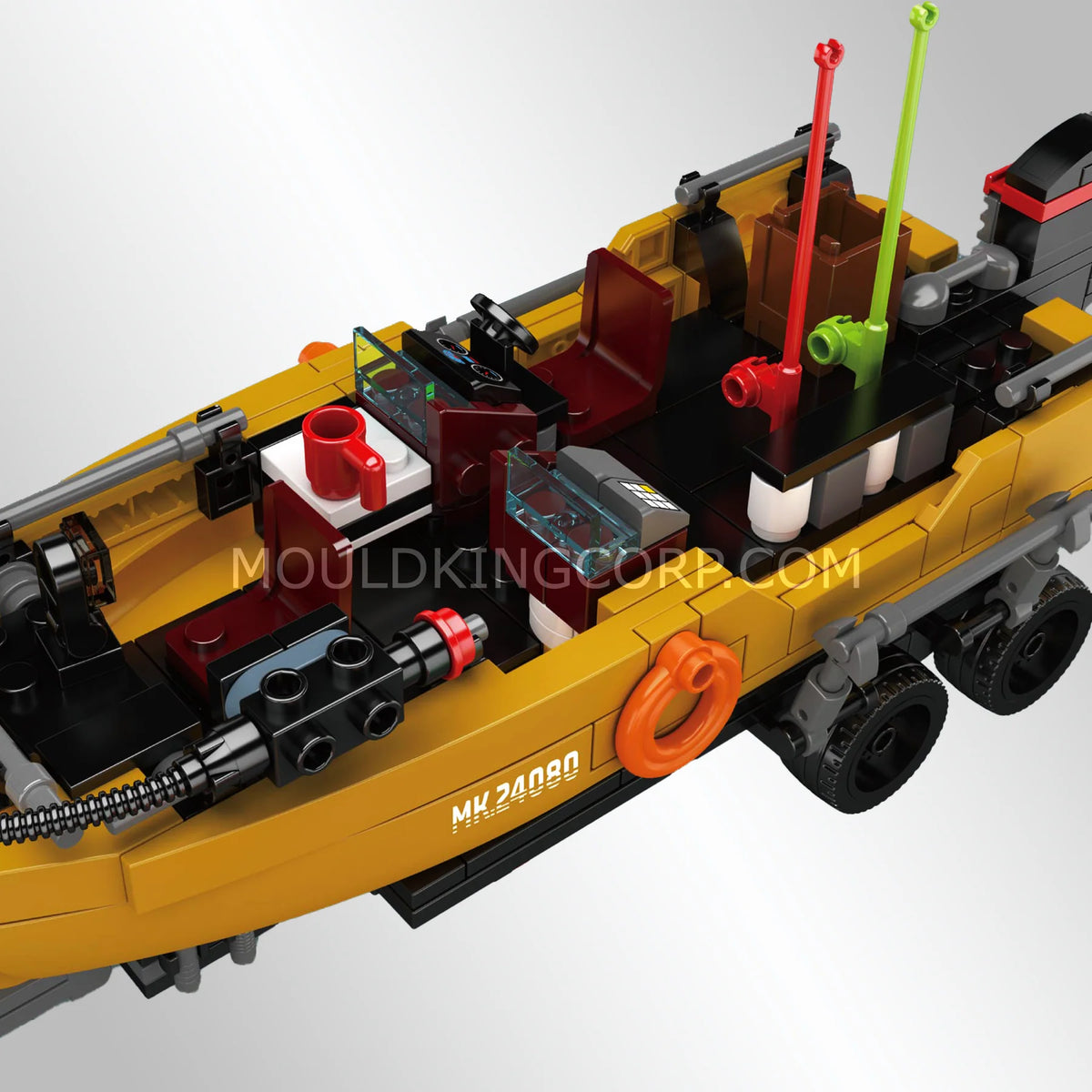 Mould King 24080 Fishing Boat Trailer Building Set | 872 Pcs ...