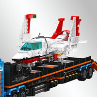 Mould King 24090 Aircraft Transport Truck with Flatbed Trailer Building Set | 1,468 Pcs
