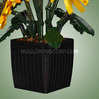 Mould King 24111 Sunflower Potted Building Set | 854 Pcs
