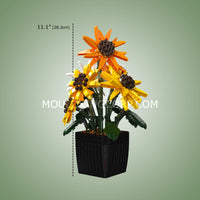 Mould King 24111 Sunflower Potted Building Set | 854 Pcs
