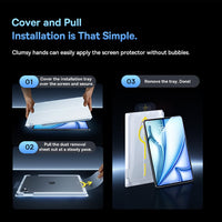 Baseus Crystalline HD Tempered Glass Screen Protector for iPad Air 13'' (2024 / 2025) -Clear (Includes Dustproof Installation Tool & Cleaning Kit)
