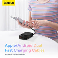 Baseus Qpow2 Dual-Cable Digital Display Fast Charge Power Bank 20000mAh
