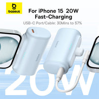 Baseus Compact Fast Charging Power Bank Type-C Edition 5000mAh 20W
