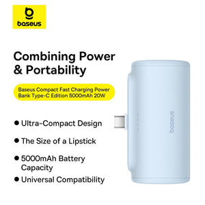 Baseus Compact Fast Charging Power Bank Type-C Edition 5000mAh 20W