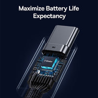 Baseus Flash Series 2 USB4 Full Featured Data Cable Type-C to Type-C 240W 1M-Cluster Black Compatible for iPhone 15 / 16 / 17 Series
