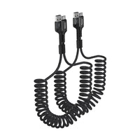 Baseus Fish-Eye Coiled Data Cable USB-A to USB-C 2A 1m (Pack of 2)-Cluster Black
