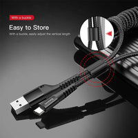 Baseus Fish-Eye Coiled Data Cable USB-A to USB-C 2A 1m (Pack of 2)-Cluster Black
