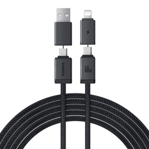Baseus Versatile Two-for-Two Fast Charging Cable U+C to C+L 60W 2M
