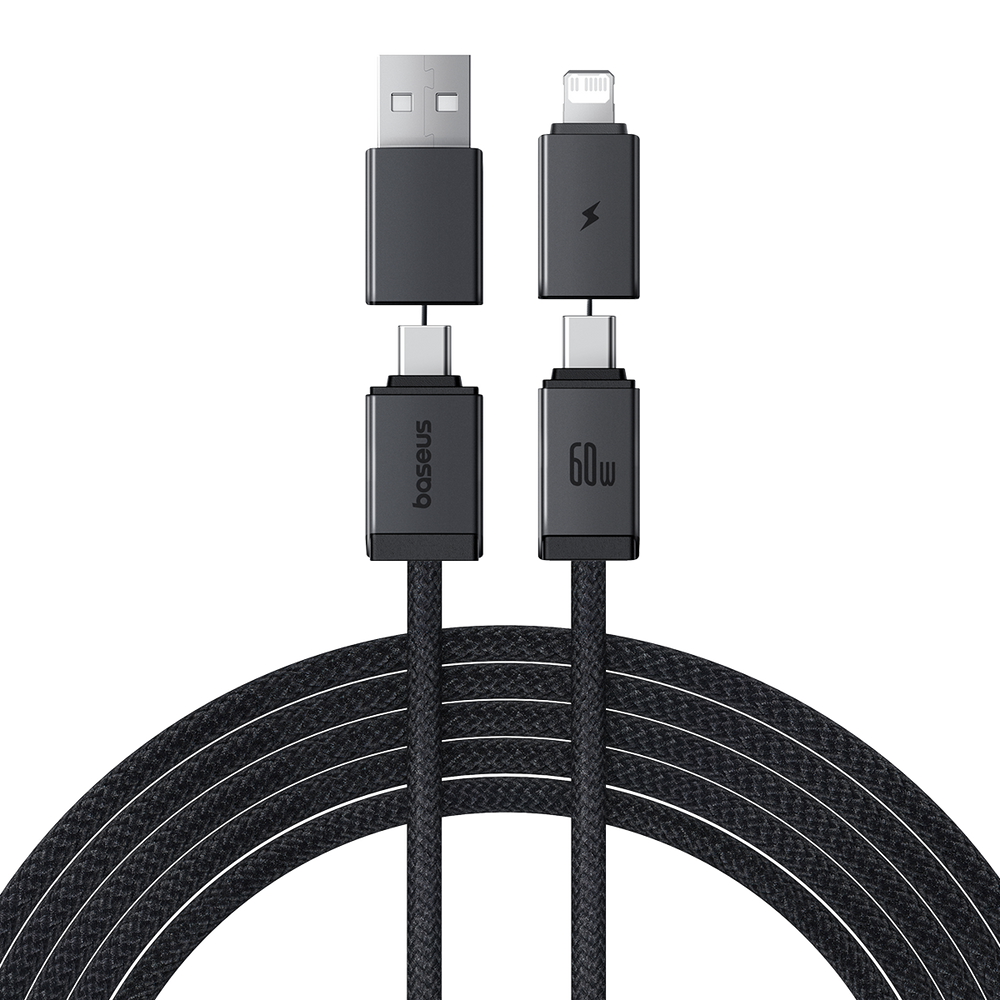 Baseus Versatile Two-for-Two Fast Charging Cable U+C to C+L 60W 2M