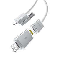 Baseus Versatile Two-for-Two Fast Charging Cable U+C to C+L 60W 1M for 15 / 16 / 17 Series
