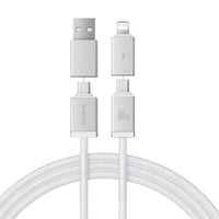 Baseus Versatile Two-for-Two Fast Charging Cable U+C to C+L 60W 1M for 15 / 16 / 17 Series
