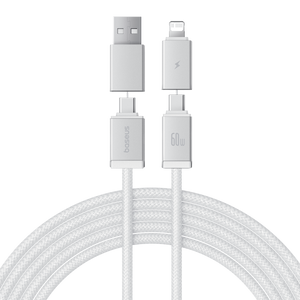 Baseus Versatile Two-for-Two Fast Charging Cable U+C to C+L 60W 2M