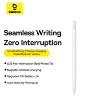 Baseus Smooth Writing 3 Wireless Charging Stylus Active Wireless Version-Moon White (With Active Pen Tip*1)
