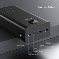 Romoss PEA40 18W Power Bank 40000mAh Portable External Battery-Black
