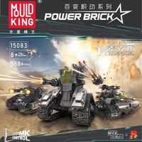 MOULD KING 15083 Max Sci-fi War Three-transformation RC Robots with 588 Pieces
