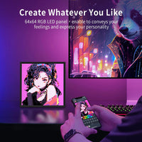 Divoom Pixoo64 64x64 Pixel Art LED Display Social Media Counter
