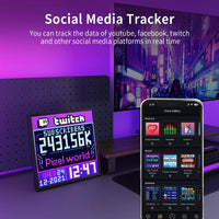 Divoom Pixoo64 64x64 Pixel Art LED Display Social Media Counter
