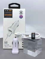 sky Mobigo GO204 3.1A 2USB Car Charger with USB-A to C Combo
