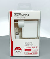 sky Kinglink M8J906L 12W wall charger with USB-A to Lightning combo
