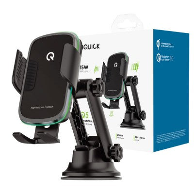 iQuick Q5 15W Wireless Charging Induction Car Holder With Round
