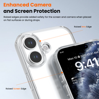 REDEFINE Ice-transparent Anti-fall Case Cover for iPhone 15 / 16e / 17e
